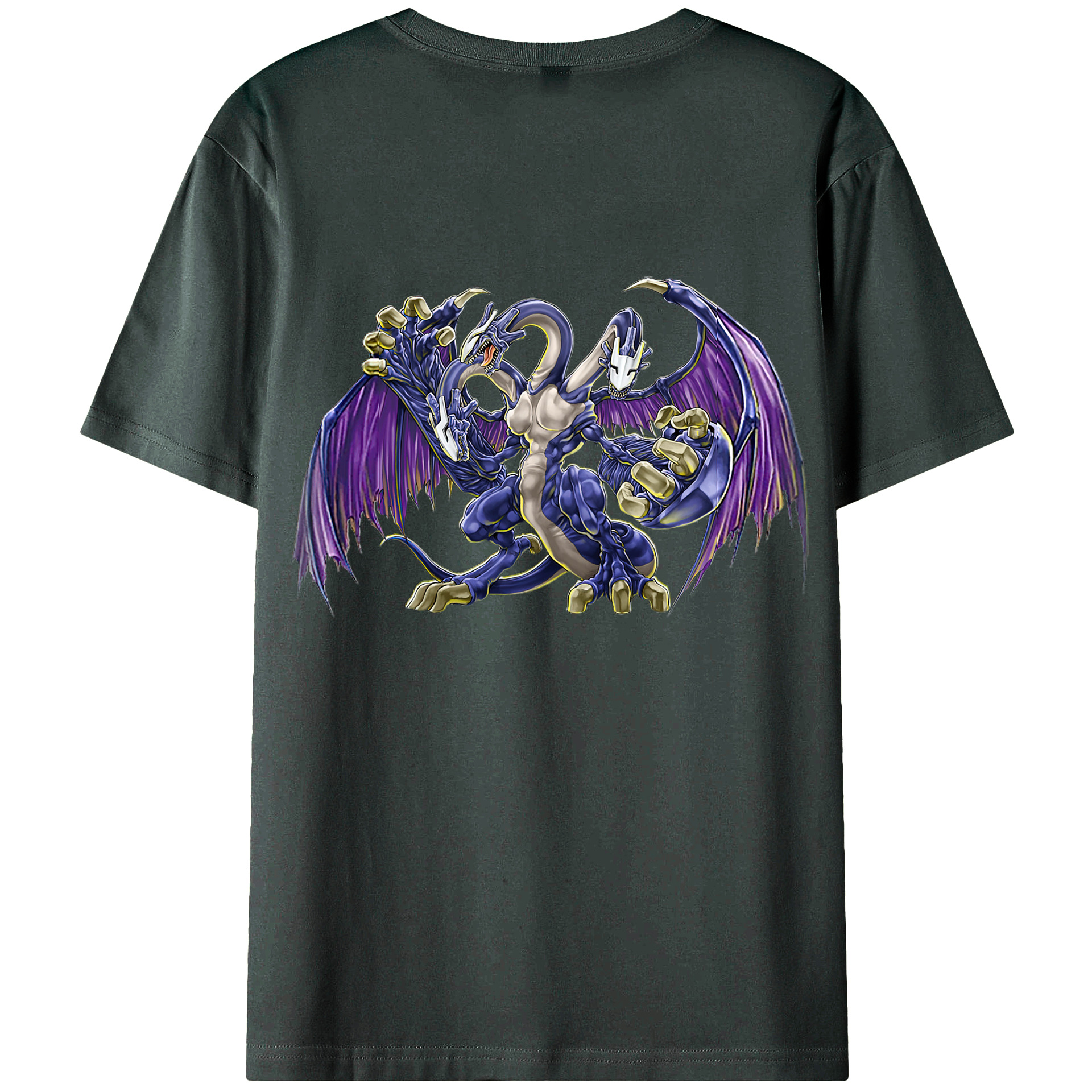 （画像用） 遊☆戯☆王 Yu-Gi-Oh! 綿100％ メンズ半袖Tシャツ（バックプリント） 通気性
